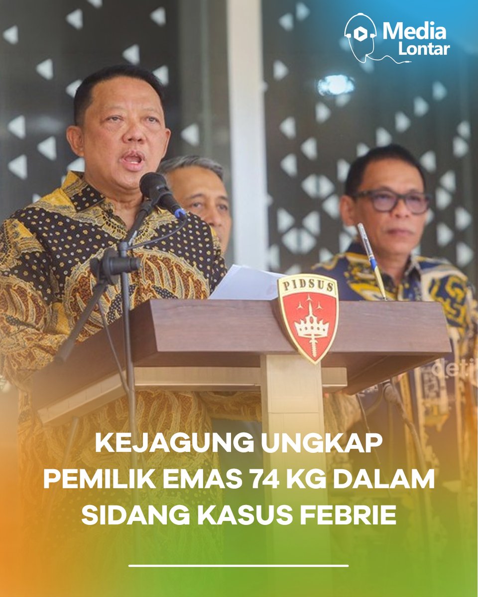 MediaLontar's tweet photo. Kejagung akan mengungkap pemilik emas batangan 74 kg dan uang miliaran rupiah yang disita dalam kasus Febrie Adriansyah saat persidangan.

#Kejagung #FebrieAdriansyah #Hukum #Indonesia #BeritaTerkini https://t.co/EDEAuaujaN