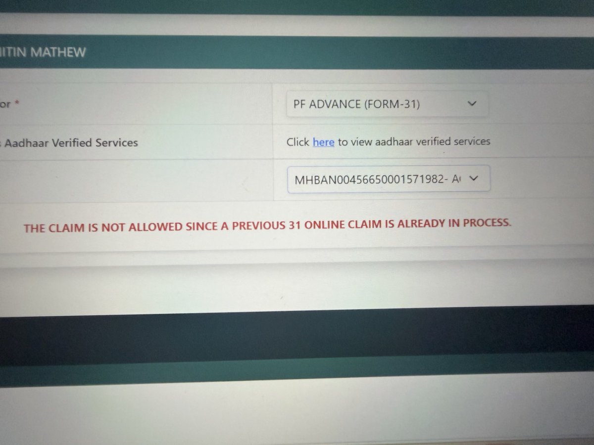 NitinMathew2027's tweet photo. @narendramodi @officialepfo @epfomumbaipowai @mansukhmandviya @PMOIndia @LabourMinistry Arey tum logo ko sahi se bolne se samajh nahi aata kya ? Me kabse bol raha hu mujhe doosra claim initiate karna h aur portal allow nahi kar raha h. Bilkul hi naa samaj ho kya? Pareshani samajhne me dikkat h kya ? Kam se kam apne kaam se toh imandar raho https://t.co/zuLDVOa9CA