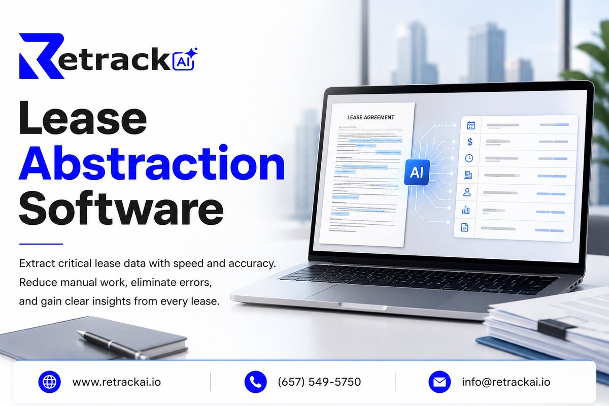 LeaseAdmin's tweet photo. Managing lease documents shouldn't mean spending hours searching for key dates and clauses. Retracksimplifies the process with intelligent Lease Abstraction Software that organizes critical lease data in one place, helping teams work faster and with greater confidence. https://t.co/ejwrftkCdf