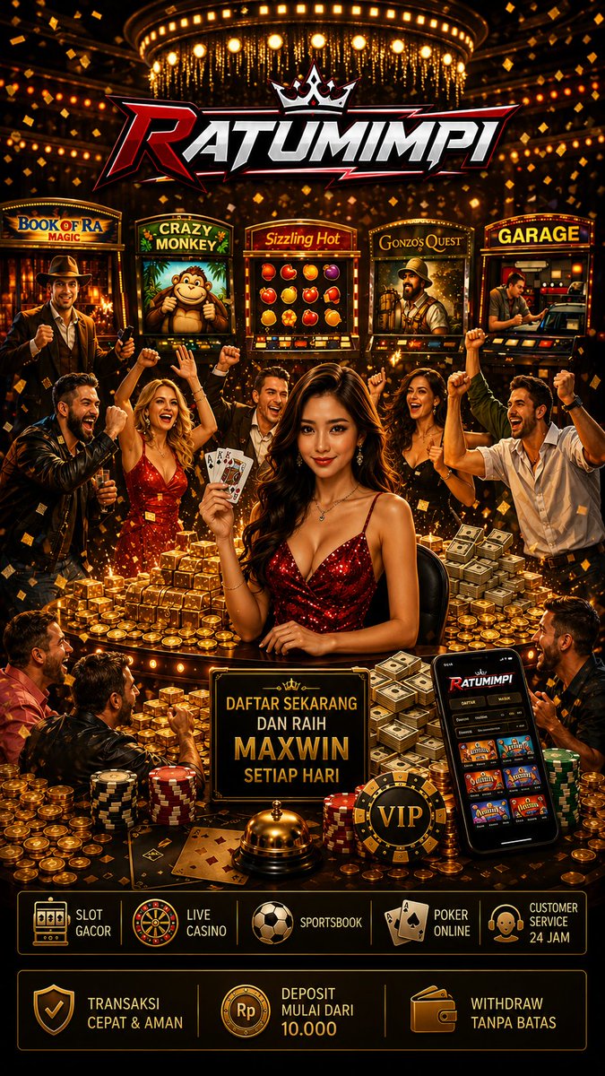 Ratumimpi1's tweet photo. Discover the latest updates from RATUMIMPI through its official platform. Explore site features, responsive customer support, and an easy-to-use interface designed for a smooth online experience.

https://t.co/t0arloSb3J 

#Ratumimpi #LiveCasino #PokerOnline #indonesia https://t.co/WSE51oIfak