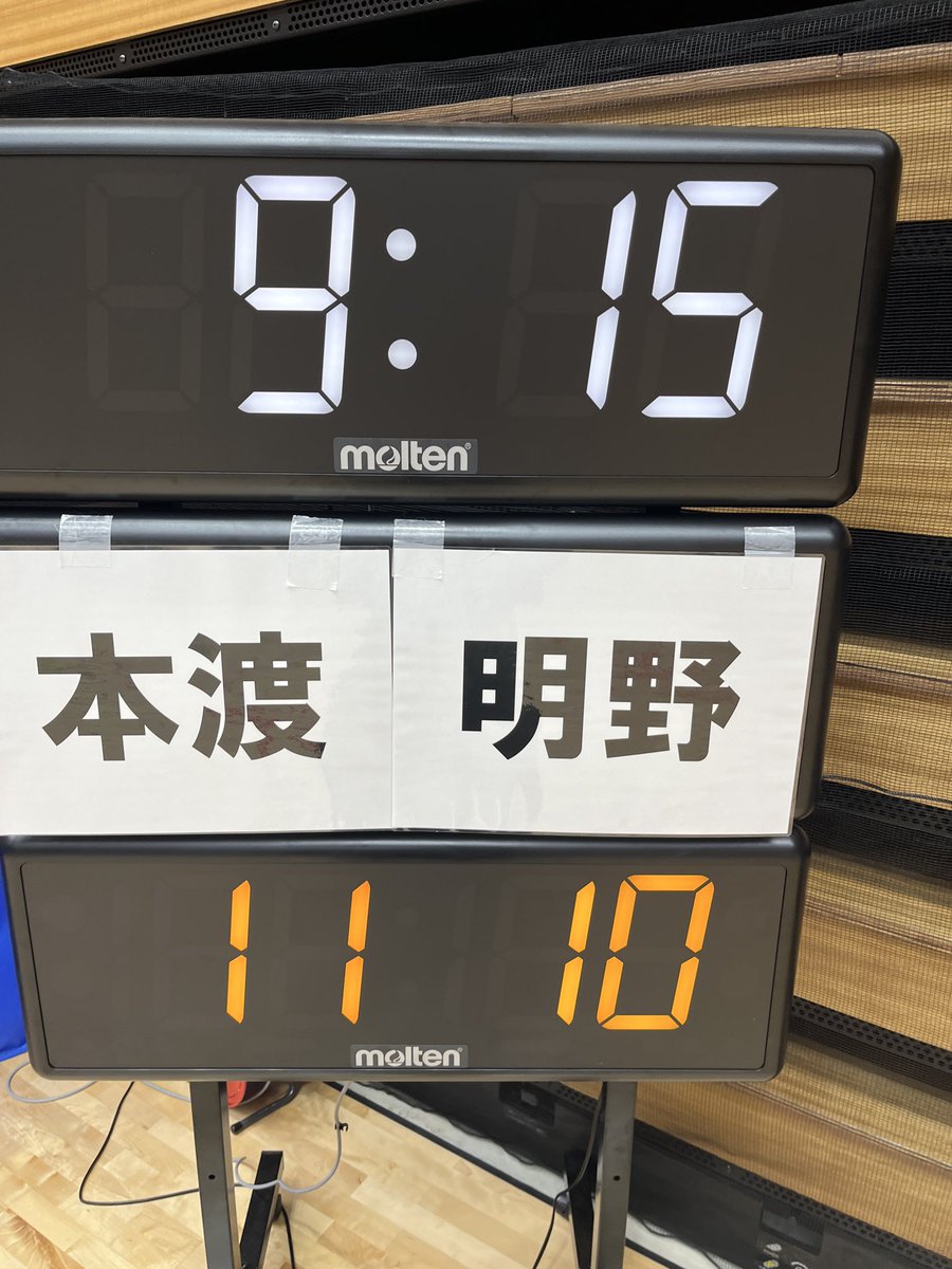 MiyazakiHand1's tweet photo. 令和８年度九州中学校体育大会
第５５回九州中学校ハンドボール大会
順位決定戦　男子前半終了 https://t.co/Tt1PMDv6Lz