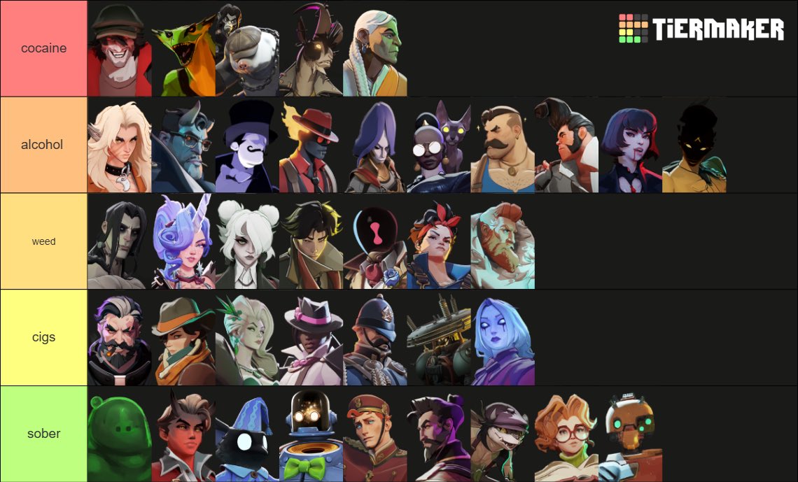 Beeumes's tweet photo. what i think every deadlock heroes poison of choice would be https://t.co/Eh64lvHPSn