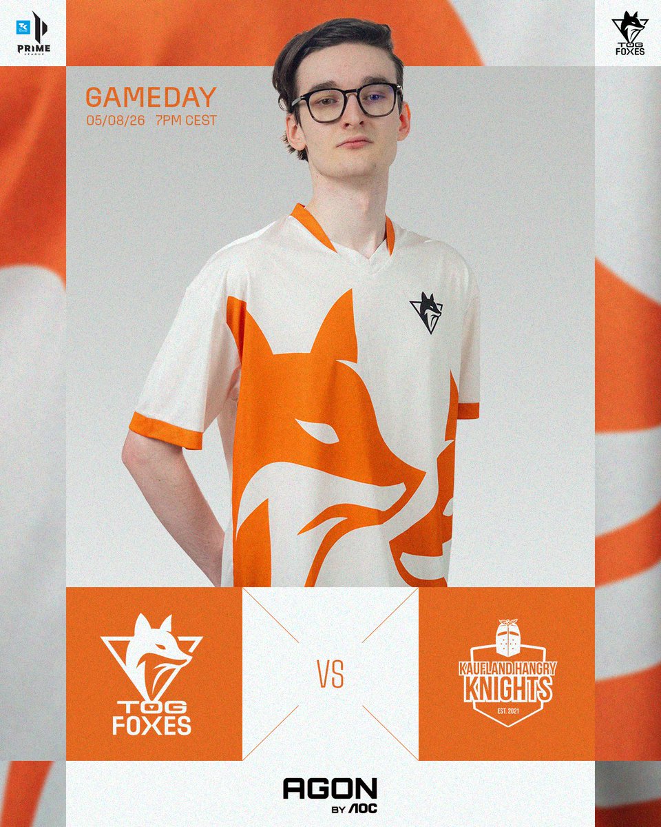 TOGfoxes's tweet photo. Heute gibt's den ersten Win der Groupstage! 🔥
🆚 @HangryKnights
🕖 19:00 Uhr
📺 https://t.co/f8JuqhRWuy (PRAKTI CO-STREAM!)
#FoxFamily #TOGether @PrimeLeague https://t.co/d19vDAcF2w