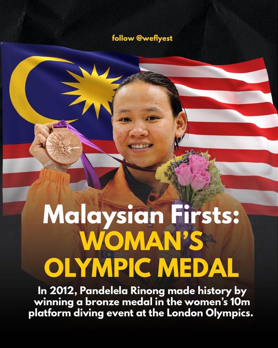 FlyFM958's tweet photo. Malaysian Firsts • Day 5 🇲🇾

The dive that made history. 🥉💦

In 2012, Pandelela Rinong became the first Malaysian woman to win an Olympic medal after claiming bronze in the women’s 10m platform diving event at the London Olympics. https://t.co/aYXQMMe64r