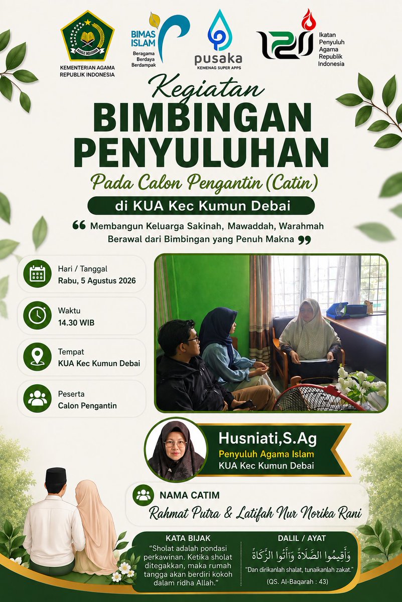 HusniatiDeo's tweet photo. "Sholat adalah pondasi perkawinan. Ketika suami dan istri menjaga sholat, mereka sedang membangun rumah tangga di atas iman, kasih sayang, dan keberkahan Allah. Rumah yang ditegakkan dengan sholat akan lebih kuat menghadapi setiap ujian kehidupan
#Penais #Suscatim #Ipari https://t.co/3K7JD7L6ec