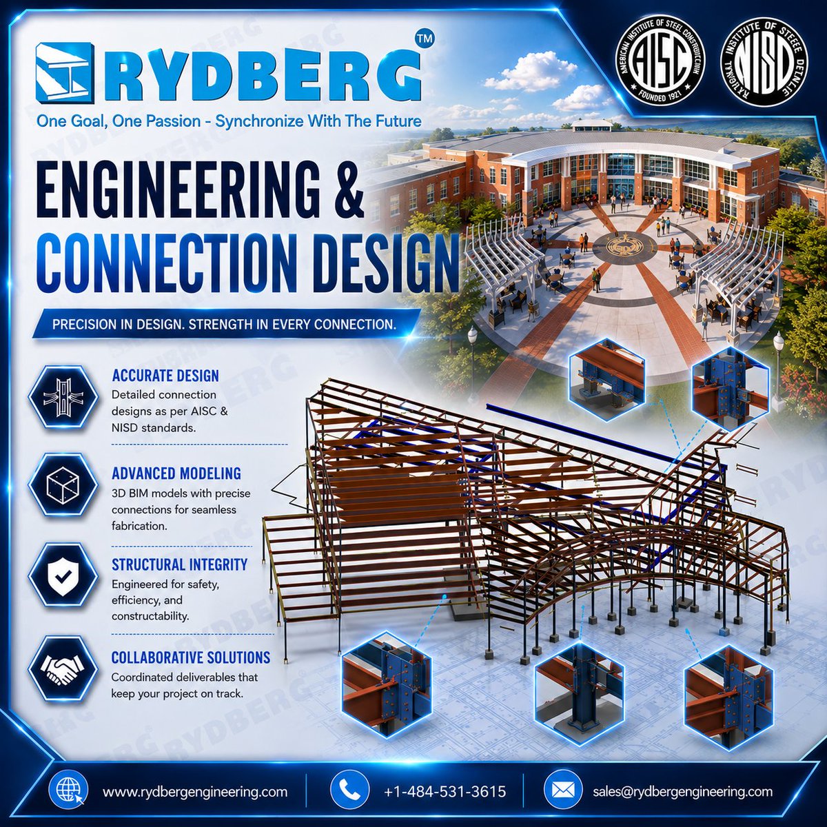 RYDBERGEnginee1's tweet photo. RYDBERG Engineering delivers precise Engineering &amp; Connection Design solutions ensuring safer, fabrication-ready, &amp; cost-effective steel projects.

https://t.co/U7gEYl3G3A

#ConnectionDesign #StructuralEngineering #TeklaStructures #SteelStructures #AISC #NISD #RydbergEngineering https://t.co/EXw32GOVp0