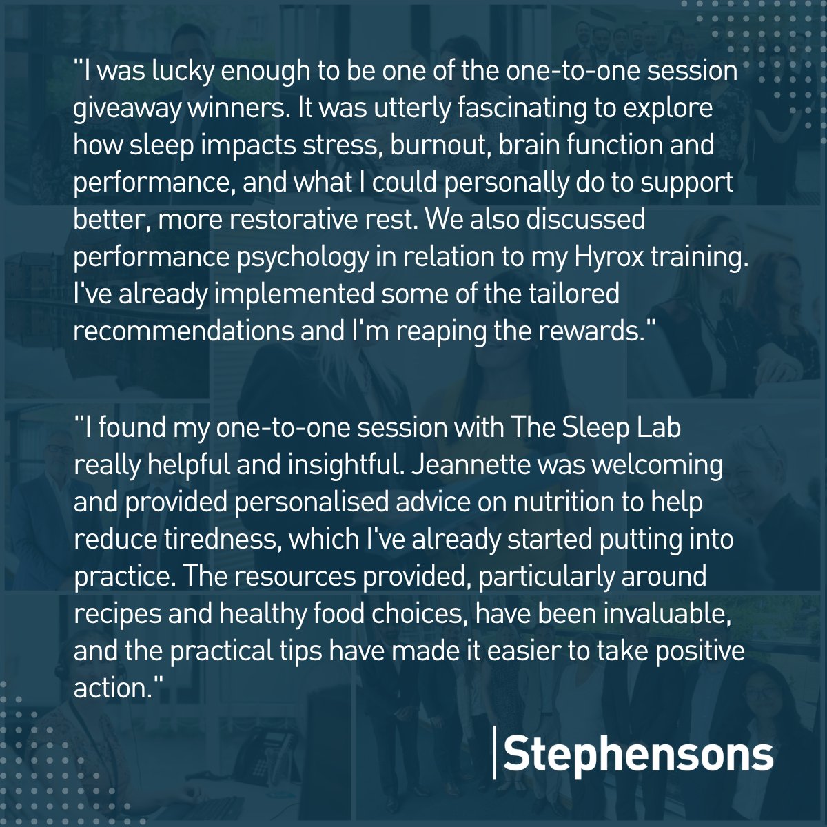 SolicitorsLLP's tweet photo. As part of our commitment to being supportive, we recently partnered with @McrStress to host The Sleep Lab, a Lunch & Learn session focused on the science of sleep, wellbeing and performance.

The session explored a range of topics, including managing stress and burnout, improving sleep quality, nutrition for better rest and practical ways to support overall wellbeing. Attendees also had the opportunity to enter a giveaway for a complimentary one-to-one session with wellbeing expert Jeannette Jackson.

Following these personalised sessions, colleagues shared their experiences and the practical advice they have already started putting into practice. Their reflections highlight the positive impact that expert guidance and wellbeing support can have both in and outside of work.