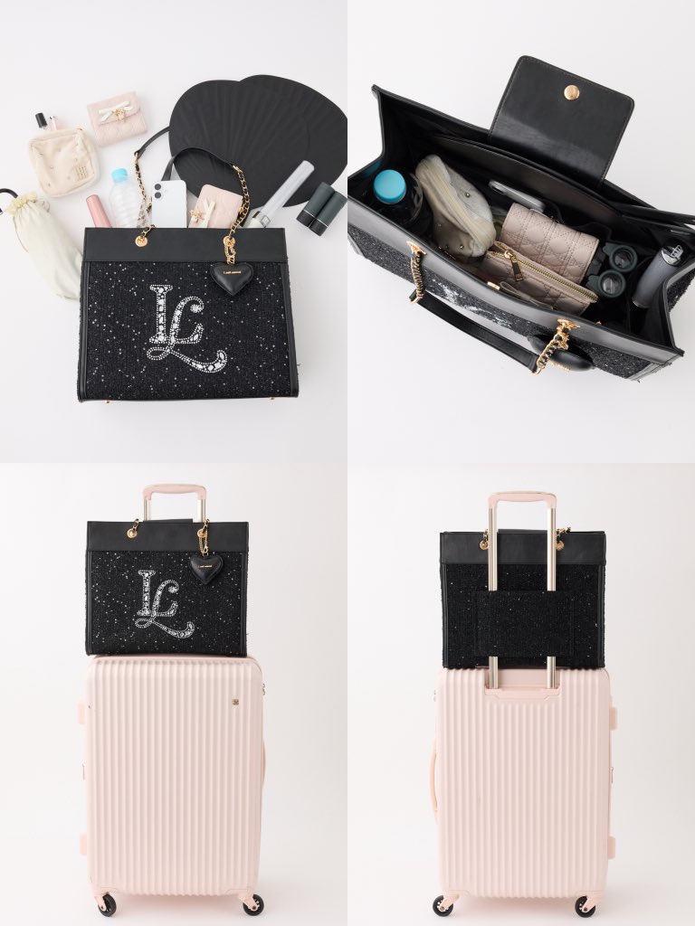 NICE_CLAUP's tweet photo. キラキラビジューとツイードに₹ゅƕ💘
うちわもペンラも入る大容量トート👜💫
推し活や遠征、通学でも使えちゃう🐰♡

📢【パルクロ先行】8/7(金)19:00〜✐☡
https://t.co/2Q7dyuRKgy https://t.co/YOPI5p81aj