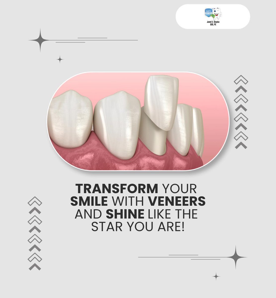 StopkaJanet's tweet photo. Shine like the star you are with customized dental veneers. Veneers can conceal minor imperfections such as stains, chips, and cracks for a complete smile transformation.

https://t.co/GlUFDdpQSY

#dentalveneers #smiletransformation #veneers #burrridge #IL #safedentalsmiles https://t.co/FFUVIChrIs