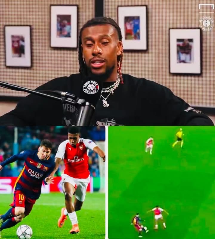 LMDFoot_'s tweet photo. Alex Iwobi : « Mon premier match en Ligue des champions était contre la MSN du FC Barcelone. Tout le monde avait peur d’aller au contact avec Messi, alors j’ai pensé : “Je vais le faire.” 😂

Sa première touche de balle m’a envoyé valser. Ce dribble est encore partout sur YouTube, et j’ai même changé de coiffure pour que les gens ne me reconnaissent pas. » 😭