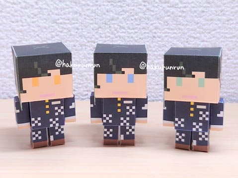 hakurun_atmr's tweet photo. 久々の紙工作✂️目の色青系と緑系で迷って結局三種類作った https://t.co/JTtwSb861n