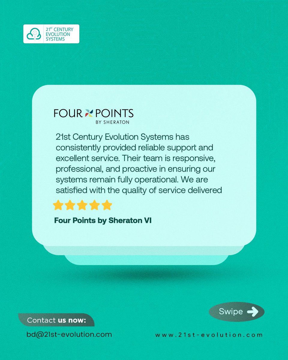 21stCentury_Evo's tweet photo. We are grateful for every opportunity to partner, solve problems, and deliver solutions that make a difference.
Here is what a few of our clients had to say.
#21stCESL #ClientFeedback #CustomerSuccess #BuildingPartnerships #IntelligentInfrastructure https://t.co/kYMzu2S9TR