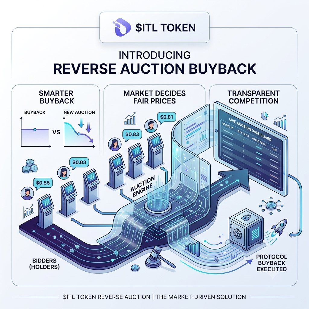 Mohitfarazy01's tweet photo. The upcoming Reverse Auction Buyback introduces a smarter way to repurchase $ITL, letting the market decide fair prices through transparent competition. 🚀
#InterLink #ITLG #ITL #ITLX https://t.co/eMz60MSzNV
