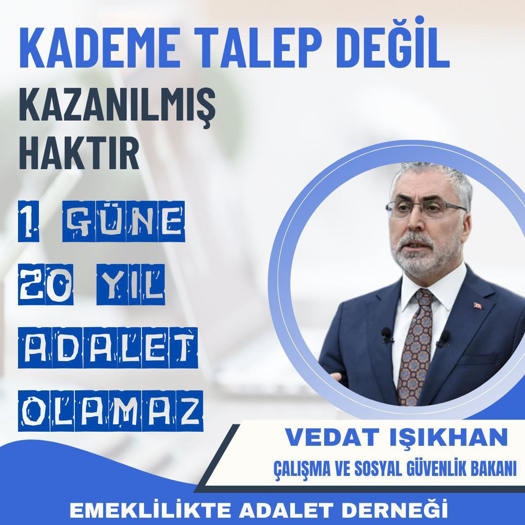 NiLUFER__57's tweet photo. Sayın @isikhanvedat milyonlarca çalışan yıllardır aynı soruyu soruyor:
Kademeli emeklilik ne zaman çözülecek❓
Bekleyiş uzadıkça mağduriyet büyüyor, güven azalıyor. 

Artık sessizlik değil, 
net bir açıklama ve somut adım zamanı

Hakkımızı teslim edin.

#EmadderHaklı
#ÇözümKademe https://t.co/5ruV8iRH8c