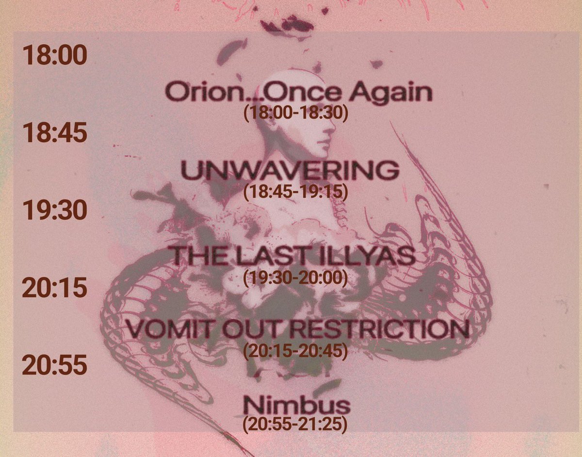thelastillyas's tweet photo. 8/15(土)下北沢ERA
NAKAMURA @VAM_NERD pre.「Primitive Parasite」

我々は19:30〜出演🗡️🗡️

🎫取り置き https://t.co/pt93dYLv5V https://t.co/X7i6YWURex