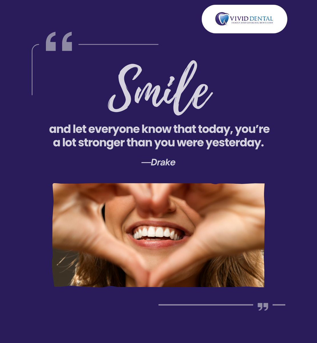 DrHarpalani's tweet photo. Every challenge that you've faced and overcome has made you stronger. Wear that smile as a reminder of all that you've overcome.
https://t.co/scXNHQEWza
#smile #innerstrength #courage #houston #TX #vividdental https://t.co/JNSepTZYa6