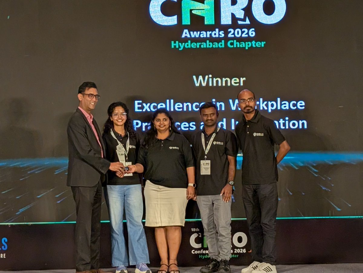 xcubelabs's tweet photo. We're proud to share that [x]cube LABS has been recognized under the Excellence in Workplace Practices and Innovation category at the 18th CHRO Confex & Awards 2026.

This recognition reflects our commitment to building a workplace where innovation, collaboration, and continuous learning empower our people to do their best work.

#CHROConfex2026 #WorkplaceInnovation #EmployeeExperience #PeopleFirst #xcubeLABS