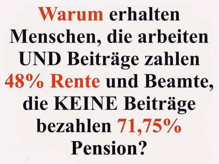 ChHaussmann's tweet photo. @GegenHartz In Zukunft geringere #Rentenerhöhungen möglich: #Wirtschaftsweise mit neuer #Renten Formel
https://t.co/9TXlZZin48 https://t.co/5jkVRgYBlv
Mal sehen wie sehr Pensionen der Wirtschaftsweisen für #Beamte steigen werden, ohne eigene Beiträge wäre ja höhere Steigerung gerecht 🤗 https://t.co/8vVA6AN3IF