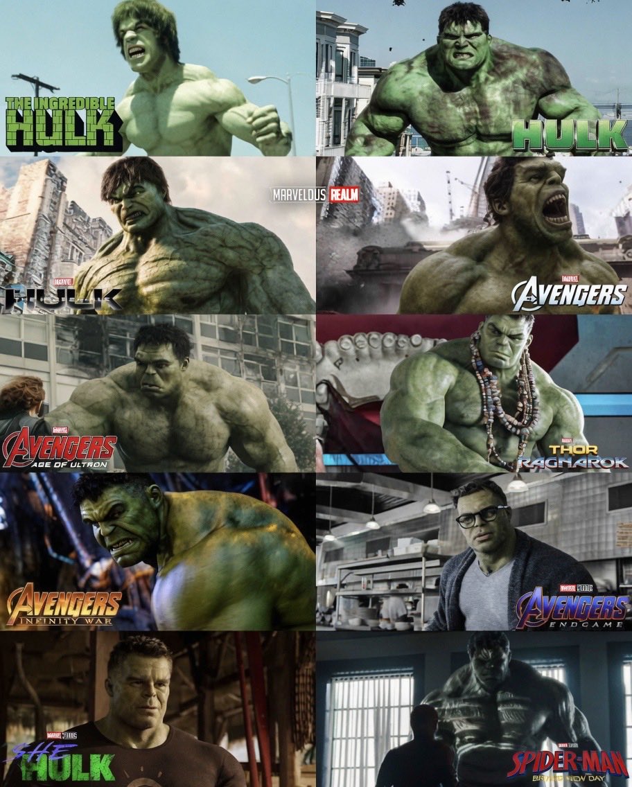 Okona99's tweet photo. who is the strongest Hulk from this picture. https://t.co/jKx0y63Ksz