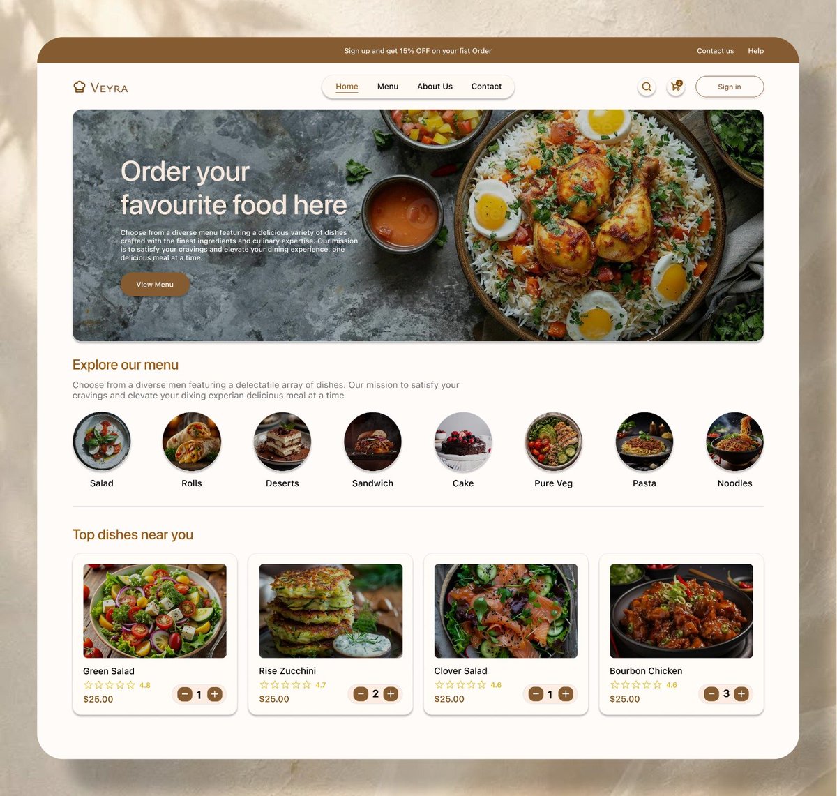 _pushkar0's tweet photo. 🍽️ Food Categories - Daily UI #99
Designed a modern Food 
 The interface features a clean hero section, easy-to-browse food categories,  #DailyUI #DailyUI99 #UIDesign #UXDesign #UIUX #Figma #WebDesign #FoodApp #RestaurantUI #DashboardDesign #InteractionDesign https://t.co/pSUQt9aCIt