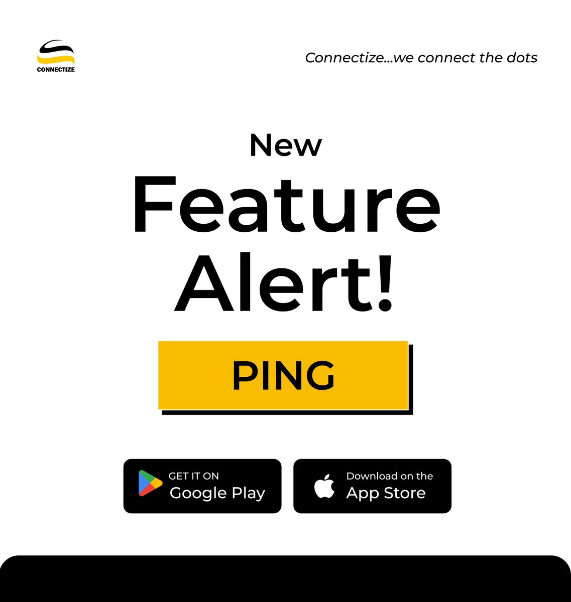 Connectizeco's tweet photo. Introducing Ping - Connectize newest feature. 

Ping is the spotlight button that sits right next to Share on Connectize. 

A post, a product, a job listing, a marketplace item, an event, an article- whatever it is, Ping sends it directly to the people who should see it. https://t.co/djFs1SBD7D