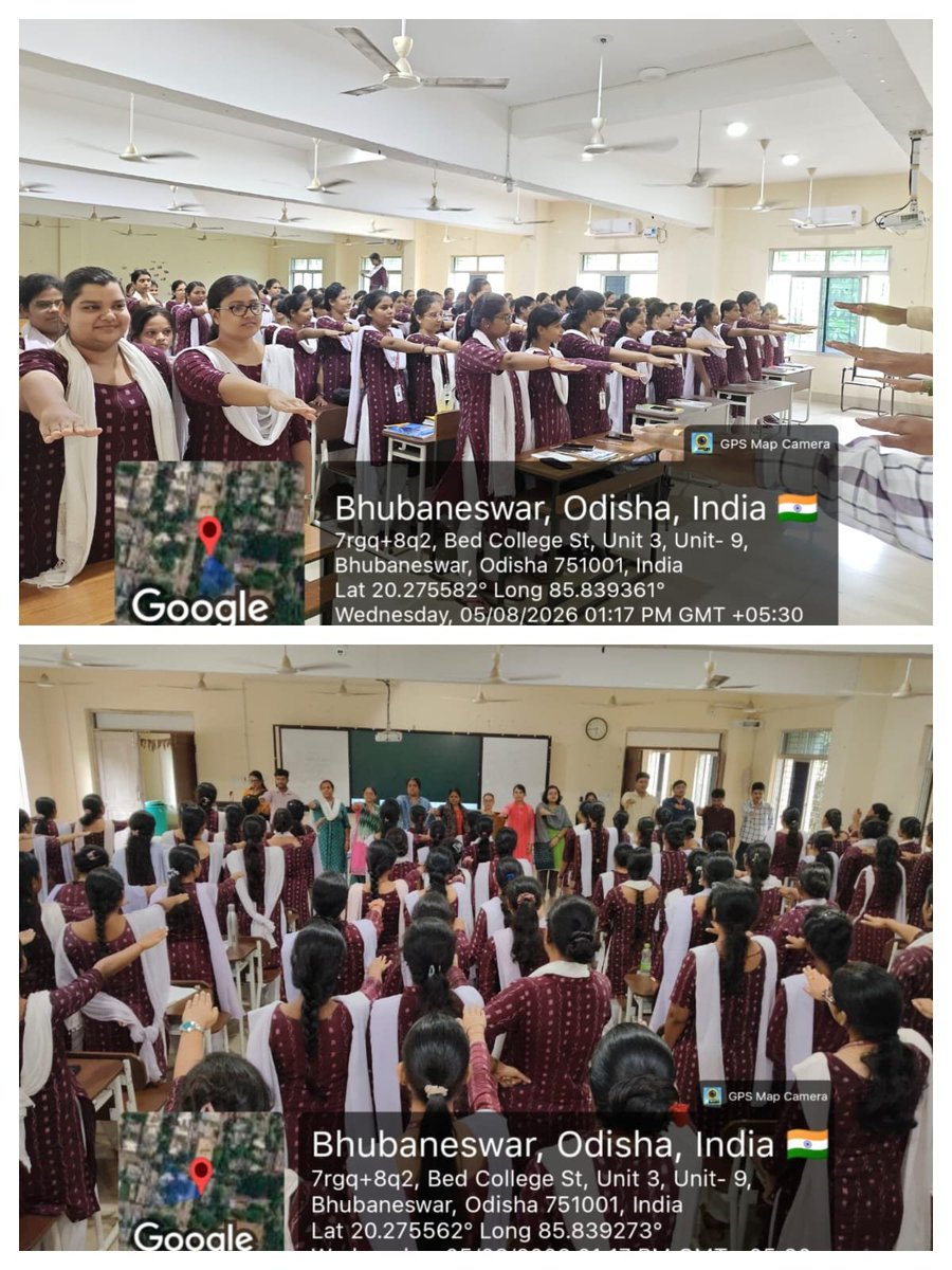 NdwcteBBS's tweet photo. 🇮🇳 Students and faculty of Nalini Devi Women’s College of Teacher Education, Bhubaneswar proudly took the Nasha Mukti Pledge, reaffirming our commitment to a healthy, drug-free India.

Say No to Drugs. Choose Life.

#NashaMuktBharat #DrugFreeIndia #NDWCTE #Bhubaneswar https://t.co/vzymhqmhd2