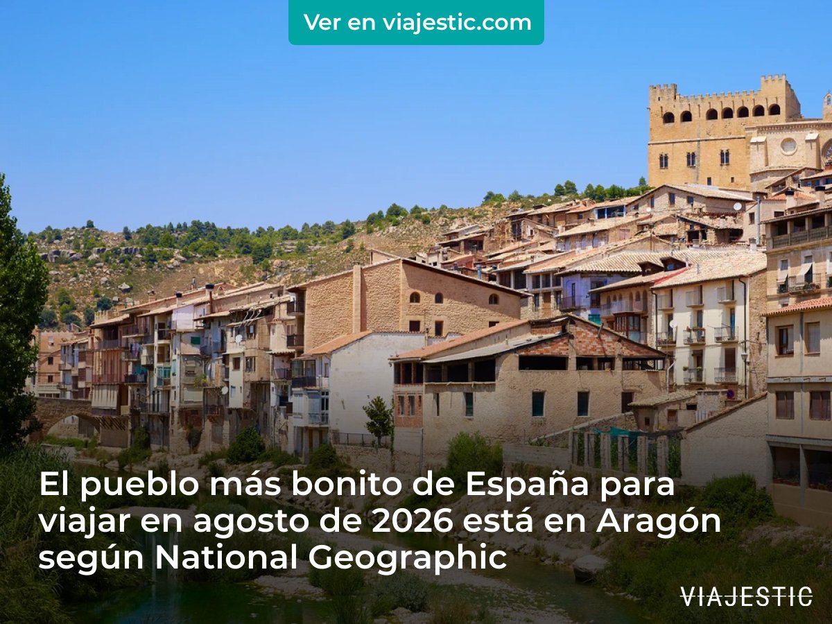 viajestic's tweet photo. El pueblo más bonito de España para viajar en agosto de 2026 está en Aragón según National Geographic 
 
#Viajestic https://t.co/JjyJYjjW7B