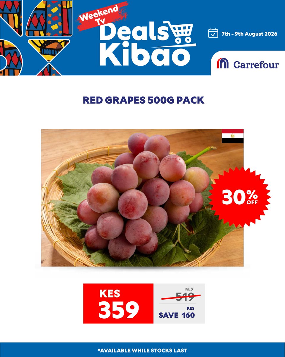 CarrefourKe's tweet photo. Restock your favourite fresh chicken and sweet grapes at unbeatable deals, only at #CarrefourKenya. https://t.co/GX1MPbyV4Q