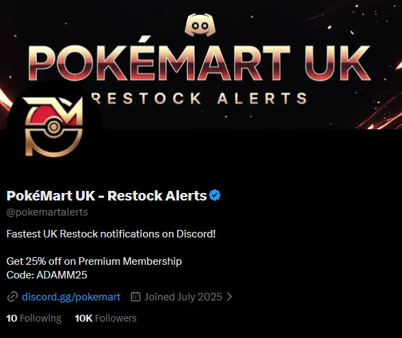 pokemartalerts's tweet photo. Thank you everyone for 10,000 followers on X! 🔥🔥 So chuffed with this. We'll continue providing restock updates to help YOU get Pokemon at sensible prices ❤️
We will be having a 10k follower giveaway very soon aswell, so keep an eye out 👀
#pokemon #pokemonuk #pokemontcg #pokemartuk #restock #pokenews #pokemoncards #giveaway #thankyou