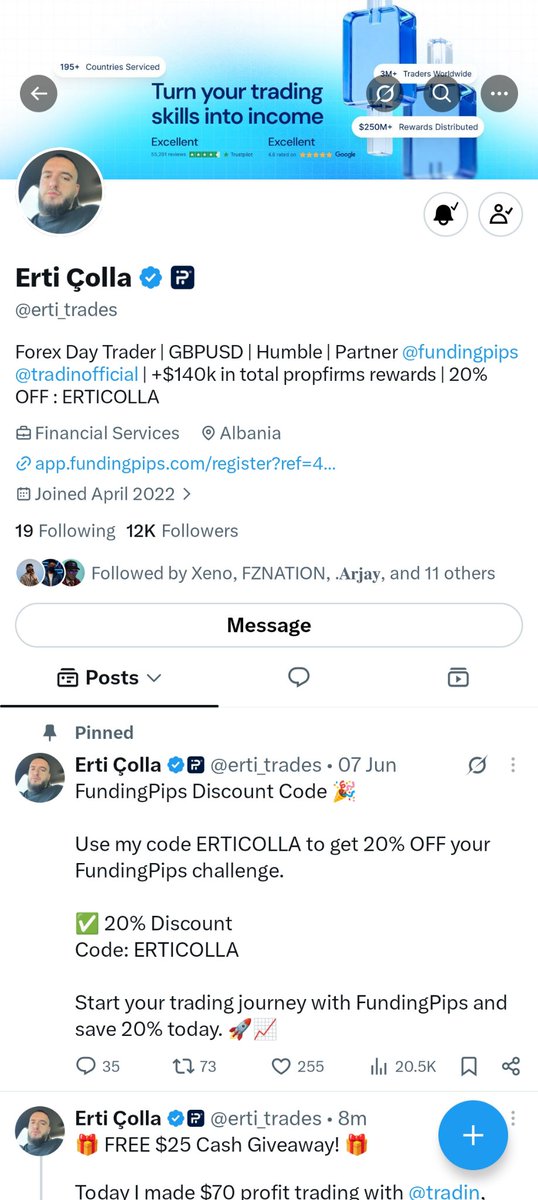 Thankgo71909020's tweet photo. @erti_trades @tradin @fundingpips Hopefully I get to win this time 🙏 
@BONETUS001 
@Trader_Emmzy 
@humblesmart90 https://t.co/lbRDgSESLz