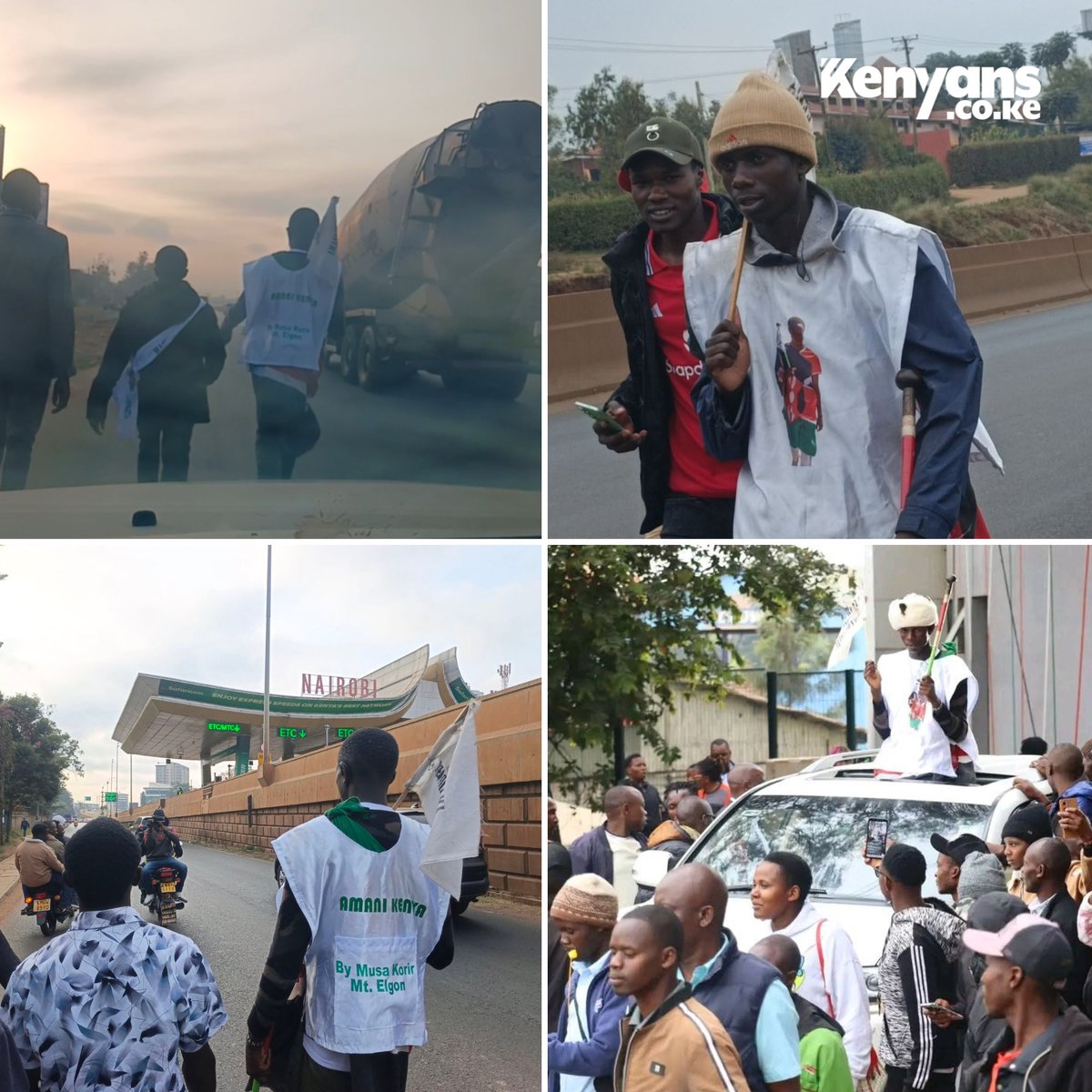 Kenyans's tweet photo. Kenyan Musa Korir walks 500 kilometres from Mt Elgon to Nairobi to promote peace https://t.co/SwDRlN2PXd