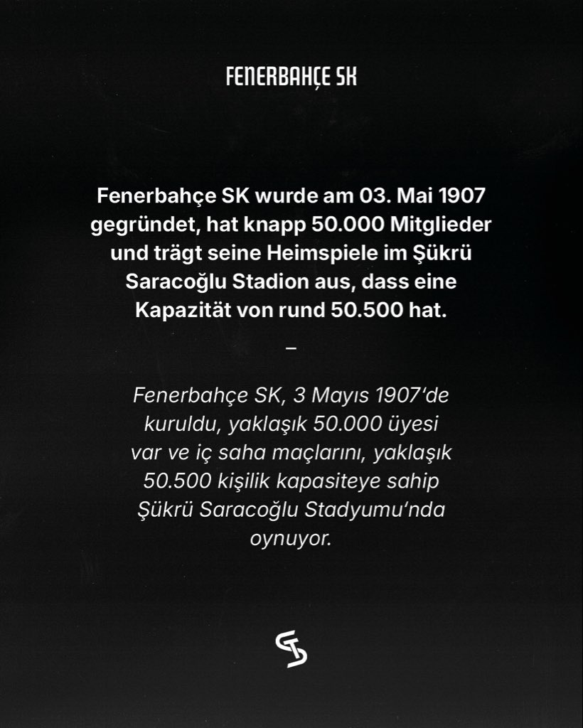 SKSturm's tweet photo. Gegnervorstellung Part l: Der türkische Rekordmeister Fenerbahçe!🥇

Rakip Tanıtımı Bölüm 1: Türkiye’nin rekor şampiyonu @Fenerbahce!🥇#sturmgraz #FBvSTU #UCL https://t.co/DVgaNsUUzW