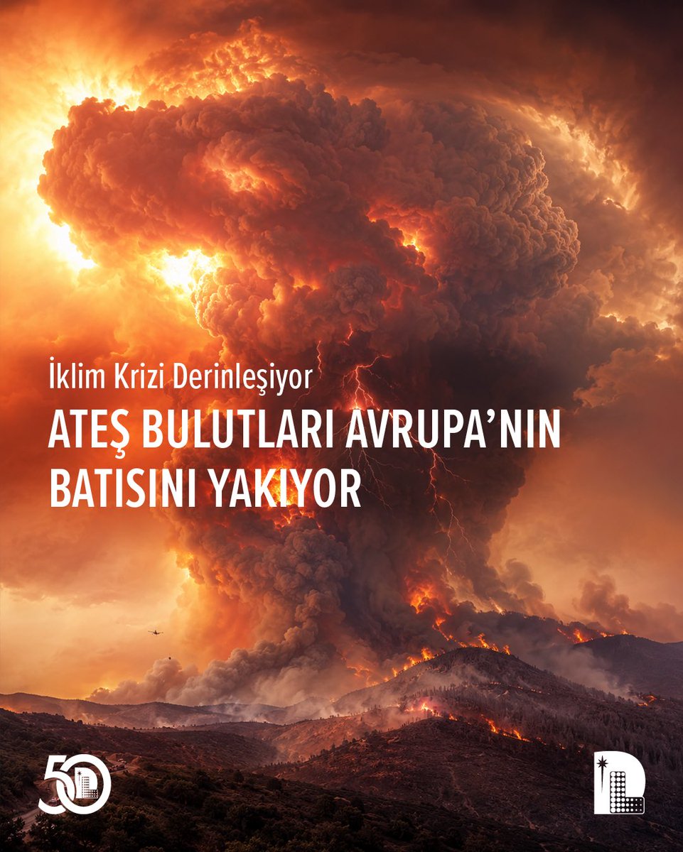 DLaboratuvari's tweet photo. ❗️2026 yazı, “iklim değişikliğinin yalnızca geleceğe ilişkin bir risk değil”, bugün insan sağlığını, ekonomiyi ve bütün canlıların yaşamını doğrudan etkileyen bir gerçek olduğunu bir kez daha gösteriyor!

🔥 Avrupa’nın batısında büyüyen yangınlar, şimdi Türkiye’nin farklı noktalarında yaşamı tehdit ediyor. Fransa ve İspanya’da yüz binlerce hektarı etkileyen alevler; Aydın’dan Muğla’ya, Balıkesir’den Çanakkale’ye uzanan mücadeleyle aynı küresel tehlikeye işaret ediyor.

📍Fransa’da geçen hafta başlayan yangınlarda 42 bin hektarlık yani 59 bin futbol sahası büyüklüğünde alan kül oldu. Bu durum 2. Dünya Savaşından bugüne Fransa’da yaşanan en büyük orman yangını olarak tarihe geçti.

🌎 Bilimsel çalışmalar, iklim değişikliğinin sıcak hava dalgalarının sıklığını ve şiddetini artırdığını; bunun da yangın sezonlarının uzamasına ve yangınların daha büyük alanlara yayılmasına neden olduğunu ortaya koyuyor Yangınların tek nedeni iklim değişikliği olmasa da, değişen iklim koşulları yangınların davranış��nı belirgin biçimde ağırlaştırıyor.

⚠️ Avrupa Komisyonu Avrupa’nın iklim krizi sonuçlarına karşı hazırlıklı olmadığını, Ekim ayında mevcut politikaların daha kapsamlı ele alınacağını ve iklim stratejisi sunacaklarını açıkladı. Bu stratejinin; yangınlara dayanıklı ormancılık uygulamalarını, erken uyarı sistemlerini ve iklim uyum politikalarını kapsaması bekleniyor.

🌳 Geniş ölçekli orman yangınları yalnızca ağaç kaybına yol açmıyor, atmosfere salınan karbon, azalan biyolojik çeşitlilik, kirlenen hava, verimsizleşen topraklar ve yıllarca iyileşemeyen doğal alanlar, yangınların etkisini ülke sınırlarının çok ötesine taşıyor.

❗️Uzun süren kuraklık, aşırı sıcaklıklar, düşük nem ve şiddetli rüzgârlar yangınların hızla yayılmasına neden oluyor. Bazı bölgelerde oluşan “yangın bulutları” ise rüzgârın yönünü değiştirebiliyor, yıldırımlar oluşturarak kilometrelerce uzakta yeni alevler başlatabiliyor.

🔥 Alevler Sınır Tanımıyor: Avrupa’dan Türkiye’ye Yanan Yalnızca Ormanlar Değil!

🌎 Evlerini terk etmek zorunda kalan insanlar, başka bölgelere taşınan hayvanlar, yok olan yaşam alanları ve atmosfere yayılan duman… Her yangın yalnızca çıktığı bölgeyi değil, dünyanın ortak ekolojik dengesini etkiliyor.

🔗 Küresel orman yangını emisyonlarının günlük takibi için bu bağlantıyı kullanabilirsiniz 👉🏻 
https://t.co/b7GHpFwzAZ

🔗 Ateş bulutları nasıl oluşuyor? Alevlerin yönünü nasıl değiştiriyor? Avrupa ve Türkiye’de son durum ne?  Yazının tamamı web sitemizde 👉🏻 https://t.co/RrKBxi17v9

#DüzenSağlıkGrubu #Yangın