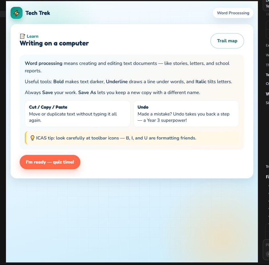 themgmtconsult's tweet photo. My 9yo has a school test tomorrow on "Digital Technologies", so we worked with @cursor_ai to develop a quick course and practice software specifically designed to teach her the relevant areas and then test her.

@grok did a great job: the app was engaging, everything was 100% correct, the test was fun, and my daughter learned a bunch of new things.

We truly live in incredible times. 

This whole thing took maybe 3 minutes in total!!