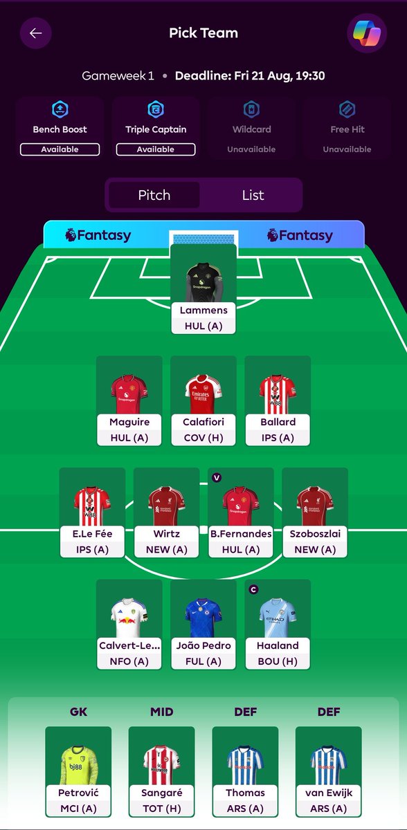 Jarne7000's tweet photo. @Mark_FPL I'm on BB2 and WC4 https://t.co/Nx08p6V4Tx