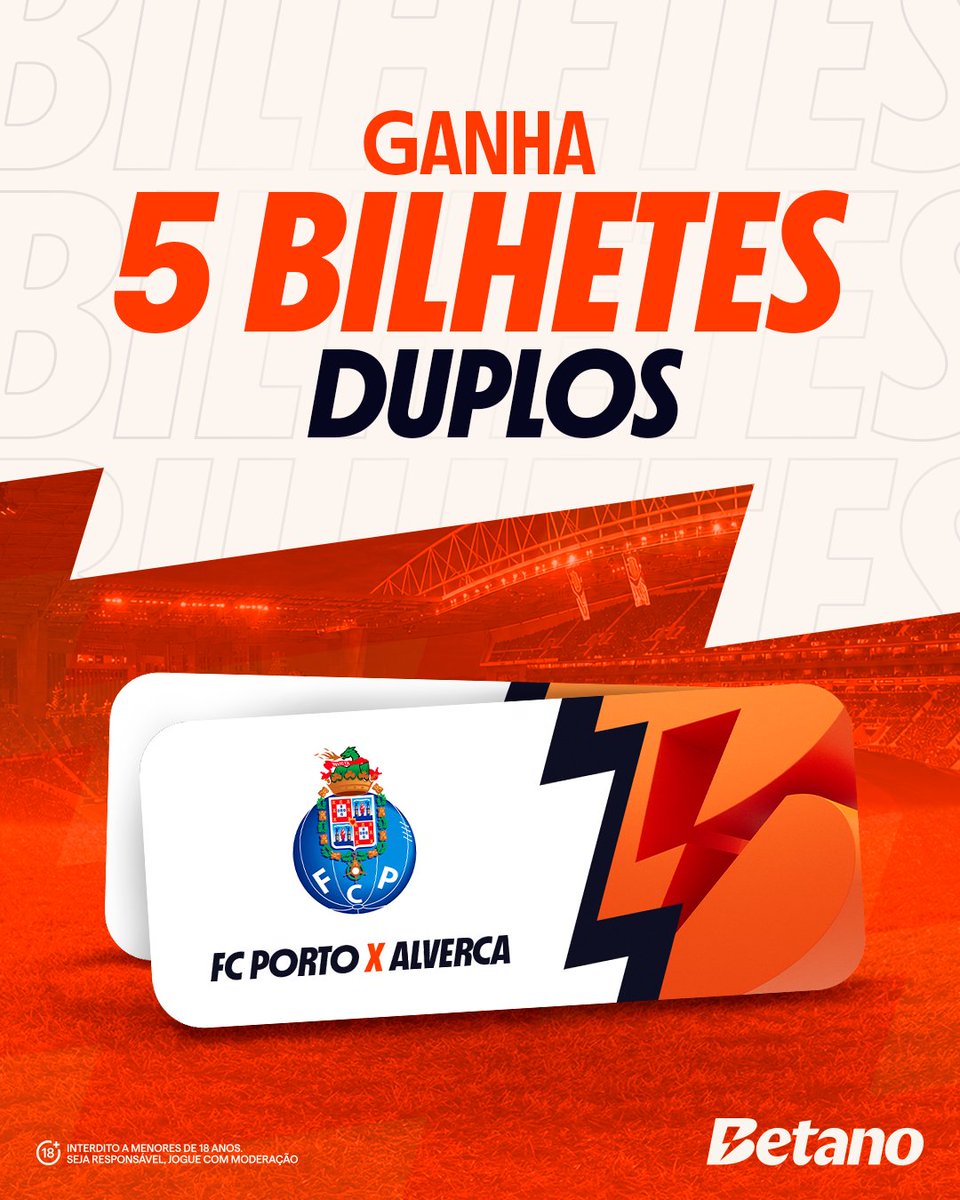 Betano_PT's tweet photo. O @FCPorto arranca o campeonato em casa e nós temos 5️⃣ bilhetes duplos para sortear! Para ganhares, só tens de:

🧡 Seguir a @Betano_PT
🧡 Like no post
🧡 Marcar um amigo

📌 Termina dia 07/08 às 14h00. Anunciamos os vencedores até às 15h00. https://t.co/IQQHgaWMtQ