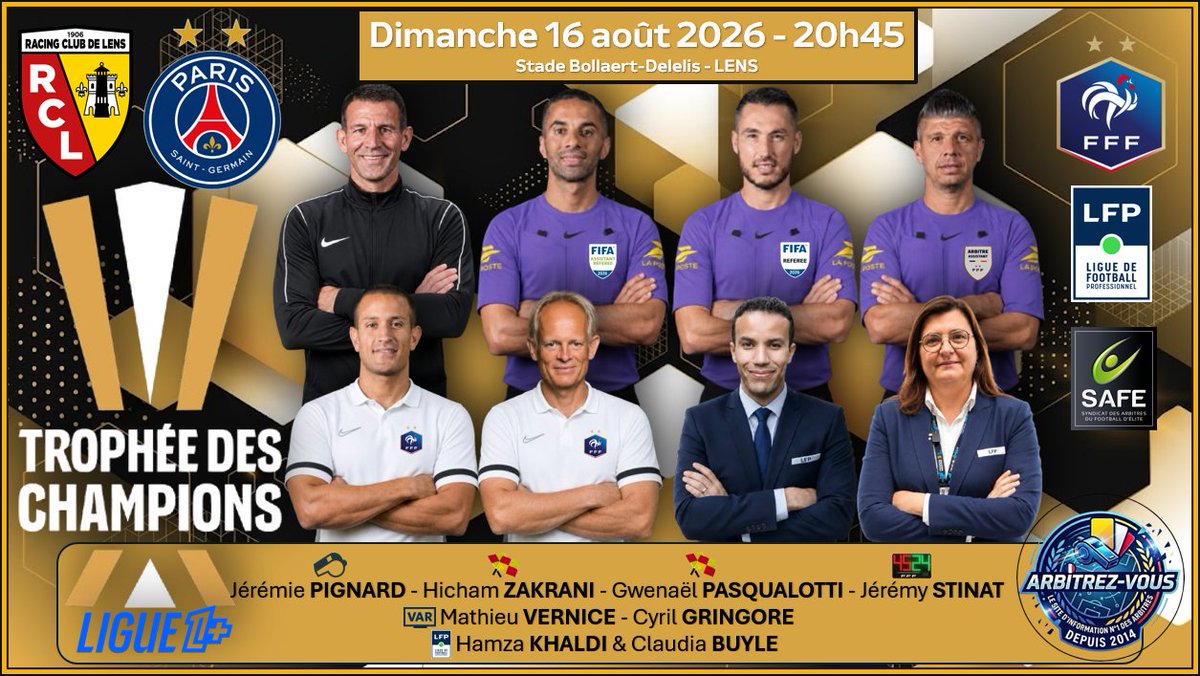 ArbitrezVous's tweet photo. 🐓| #FFF #LFP - #TropheedesChampions #TDC - FINALE
⚽️| @RCLens  🆚 @PSG_inside 

@FFF @LFPfr @ArbitresSAFE @lequipe @lavoixdessports @leparisiensport @sports_ouest @deux_zero @ligue1plus https://t.co/OPhxR52UKr