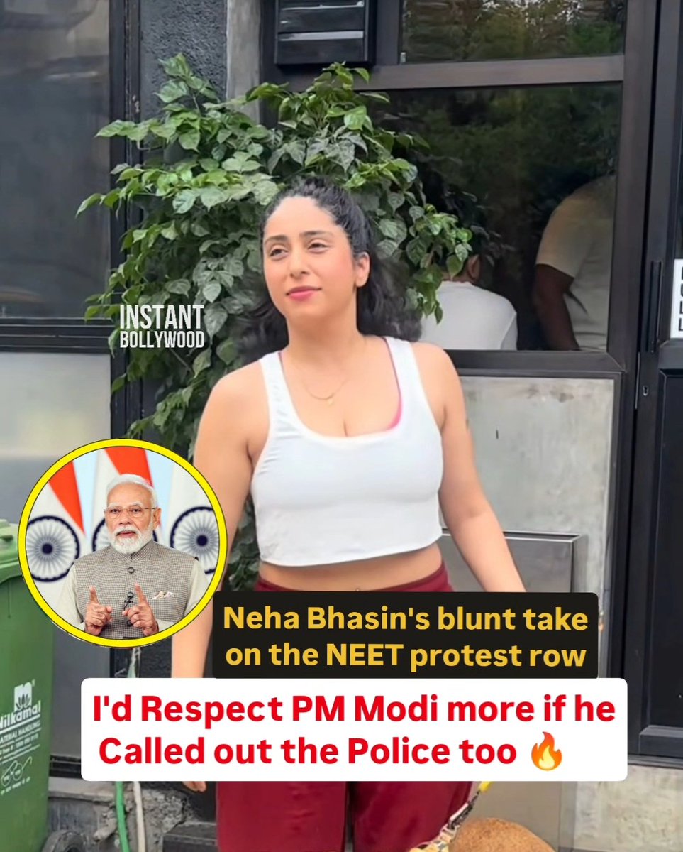 instantbolly's tweet photo. Amid NEET-UG protest row, singer Neha Bhasin says she'd respect PM Modi more if he questioned police conduct as much as he's bothered by abusive language 

📷- ani
#pmmodi #nehabhasin #neetprotest #instantbollywood #gk https://t.co/0NryByWOBF