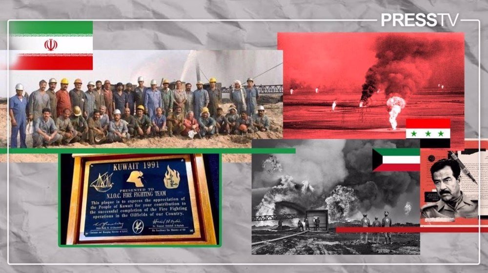 Millie_here90's tweet photo. ✍️ Feature - Iran helped save Kuwait in 1990 – now Kuwait hosts US bases, aids aggression against Iran

Despite Iran's selfless aid extinguishing Kuwait's oil well fires and sheltering its displaced citizens during Iraq's 1990 invasion, Kuwait now hosts US military bases enabling https://t.co/HSCKVphu4M