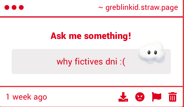 GreblinKid's tweet photo. idk who sent this, but i just had a couple of bad n sketchy experiences, and i don‘t trust certain fictives,, its not everybody though trust https://t.co/fgctiZf45t