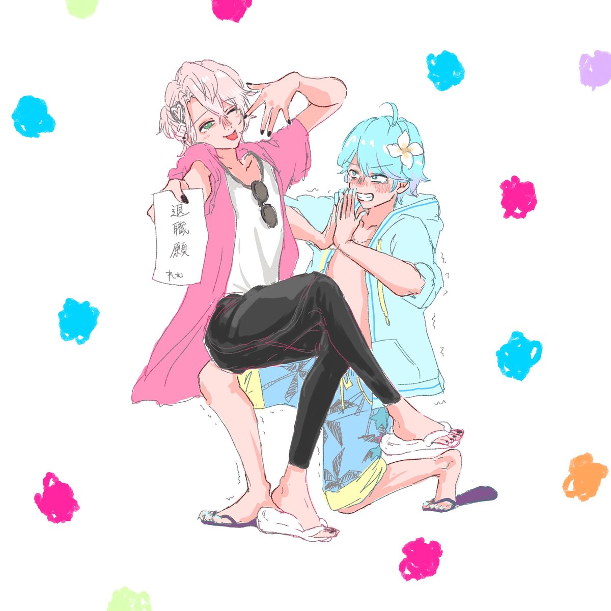 cyaarahkamo_imu's tweet photo. こんにちれむれむあなたの心に退職願！
#いれいすあーと #クロノアート 
#仏イム #甘夢絵日記 https://t.co/cOaNxTsTts