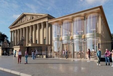 le_Parisien's tweet photo. « Hideux », « grotesque » : cinq minutes pour comprendre la polémique autour du projet de pavillon en verre de l’Assemblée
➡️ https://t.co/a4KWKlZgf2 https://t.co/WJWrK1Ft9m