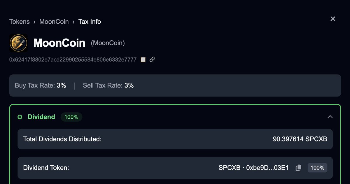 MoonCoinSPCX's tweet photo. 10k USD worth of $SPCX stock already distributed through $MoonCoin!

Much more to come. https://t.co/4FaYbz87Nf