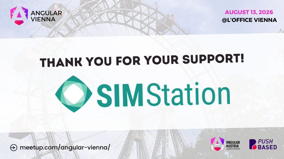 AngularAustria's tweet photo. 💙 𝗦𝗽𝗼𝗻𝘀𝗼𝗿 𝗦𝗽𝗼𝘁𝗹𝗶𝗴𝗵𝘁: @SIM_Station

@SIM_Station is helping shape the future of healthcare education through simulation-based training — and they're hiring!

Check out their open roles:
👉 https://t.co/NbuVd6OiYE

#Angular #Meetup https://t.co/RBCoFG0HbC