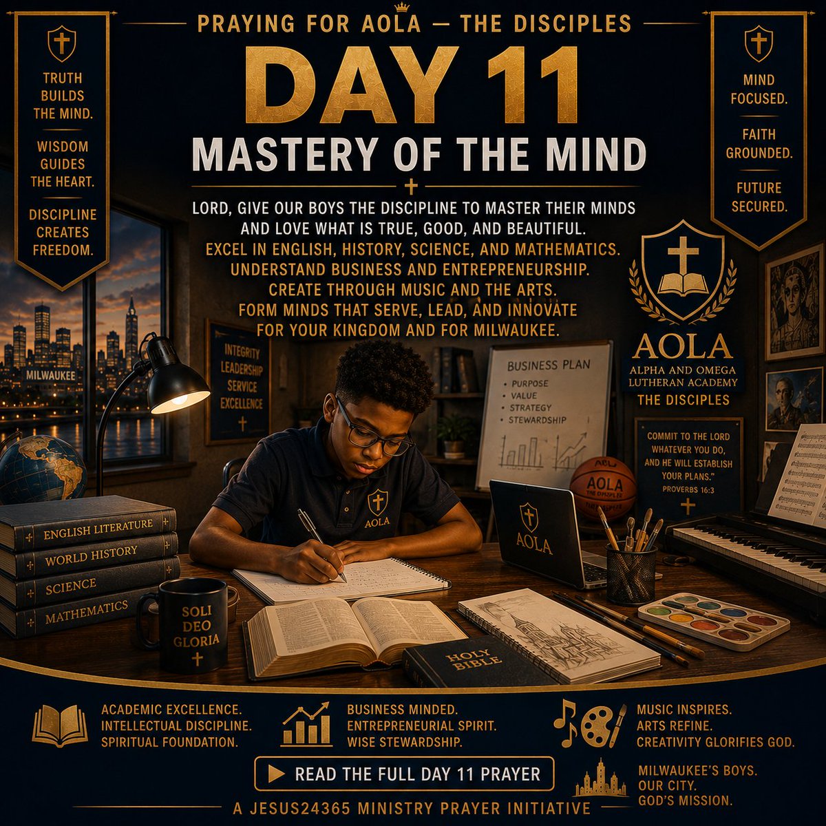 Jesus24365JeffN's tweet photo. AOLA Prayer Day 11: Mastery of the Mind
Read:https://t.co/MmfO8YXzSY
Every boy deserves real understanding—not completed screens, inflated grades or advancement without mastery.
#JESUS #CHRISTISKING #EDUCATION #AOLA #PRAYER #MILWAUKEEREVIVAL https://t.co/3PWkNQK8X8