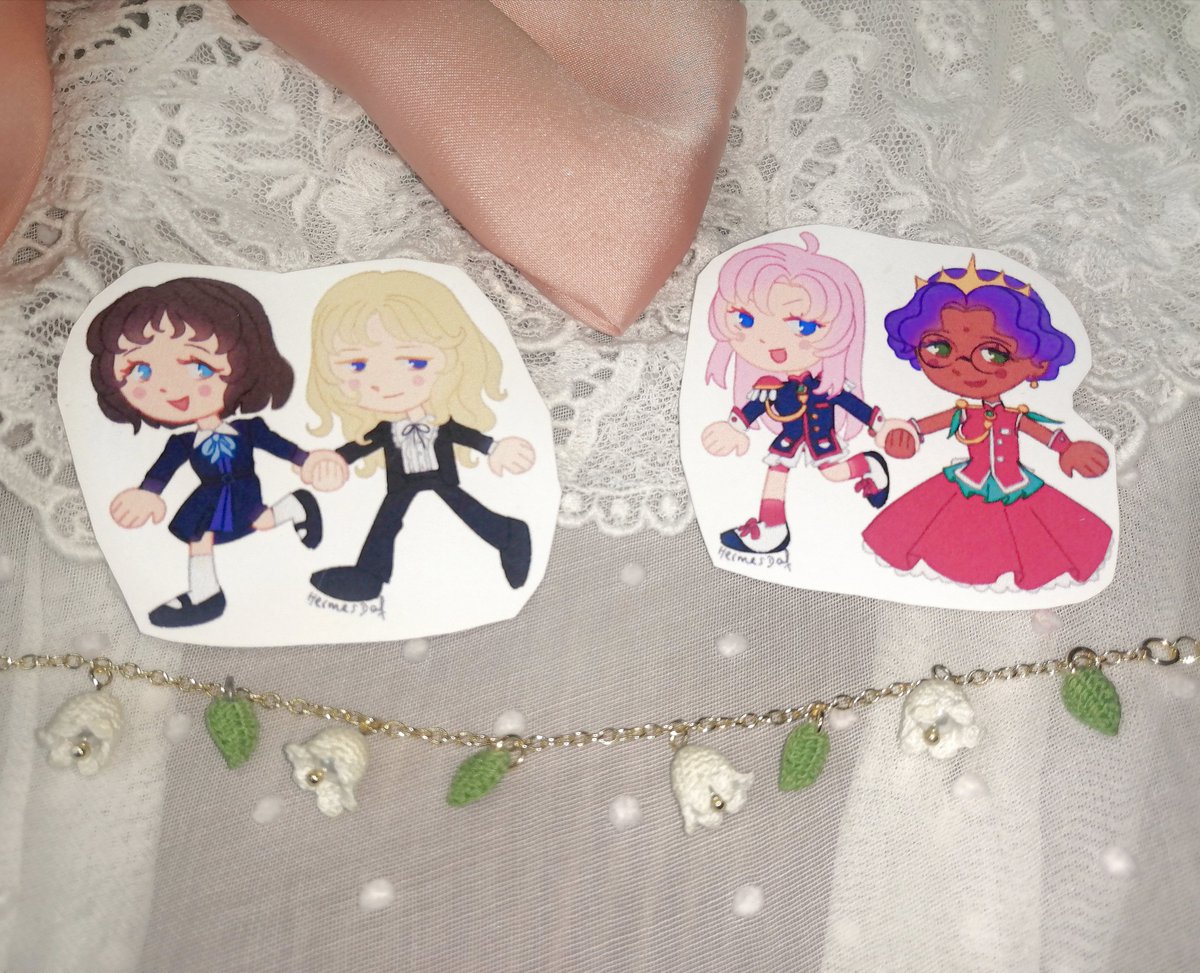 Hermes_daf's tweet photo. Nanako &amp; Rei and Utena &amp; Anthy stickers are now available on my ko-fi shop 💙 
#Oniisamae #RGU #Nanarei #Utenanthy https://t.co/e8WN9vl5jJ