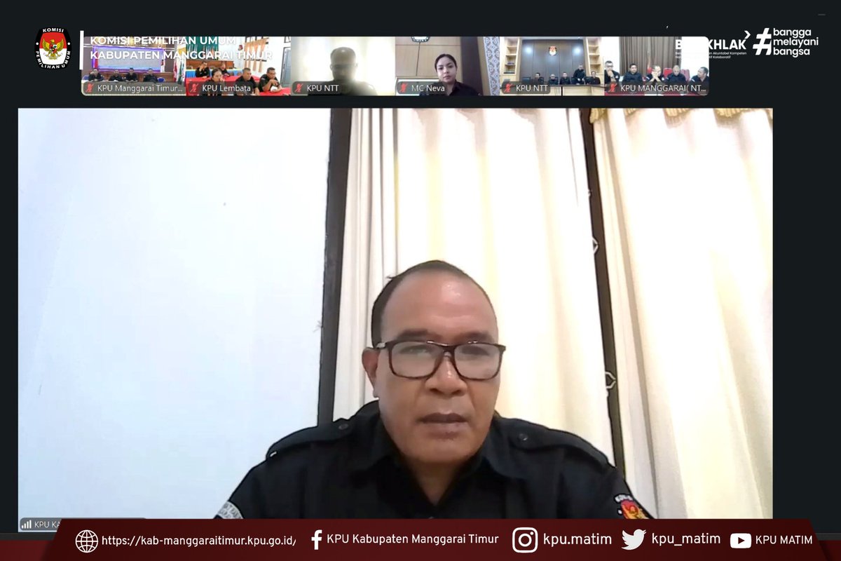 kpu_matim's tweet photo. #TemanPemilih, Ende, Ema, Ase, Kae, Lawa Manggarai Timur Ata Momang Dami

KPU Kabupaten Manggarai Timur ikuti KoPi Parmas Seri 30 Bersama KPU Provinsi NTT, Rabu (5/8/2026). Berita selengkapnya kunjungi : 🌐Web : https://t.co/y65FeUWcp4

#kpumanggaraitimur
#kpumelayani https://t.co/WUI3X8nSXg
