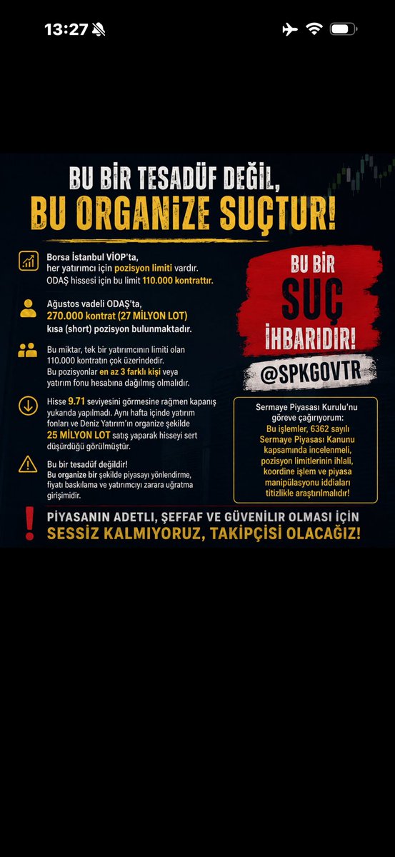 gokhanbilik1's tweet photo. Odaş #odas sen de soruşturma yiyeceksin ey çete foncu 

@HisseChat #hissechat https://t.co/HzLb7a2xLI