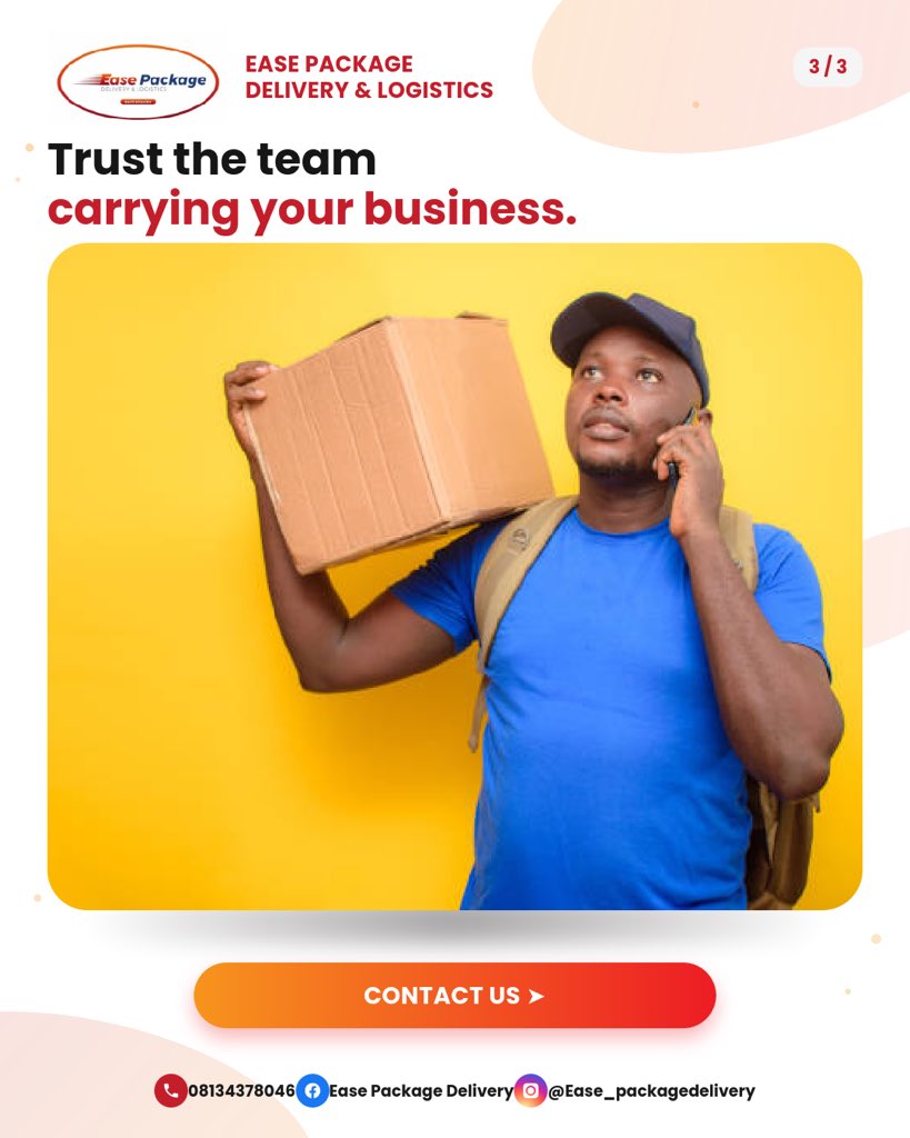 Easepackage's tweet photo. Ready to send with a team you can verify, contact
us.
#EasePackageDelivery #OsunDelivery #OsunBusiness #VerifiedRiders
#ReliableLogistics #SpeedReliabilityTrust #OsunLogistics
#AccountableDelivery #TrustedDelivery #NigeriaLogistics https://t.co/M996cwJRiw