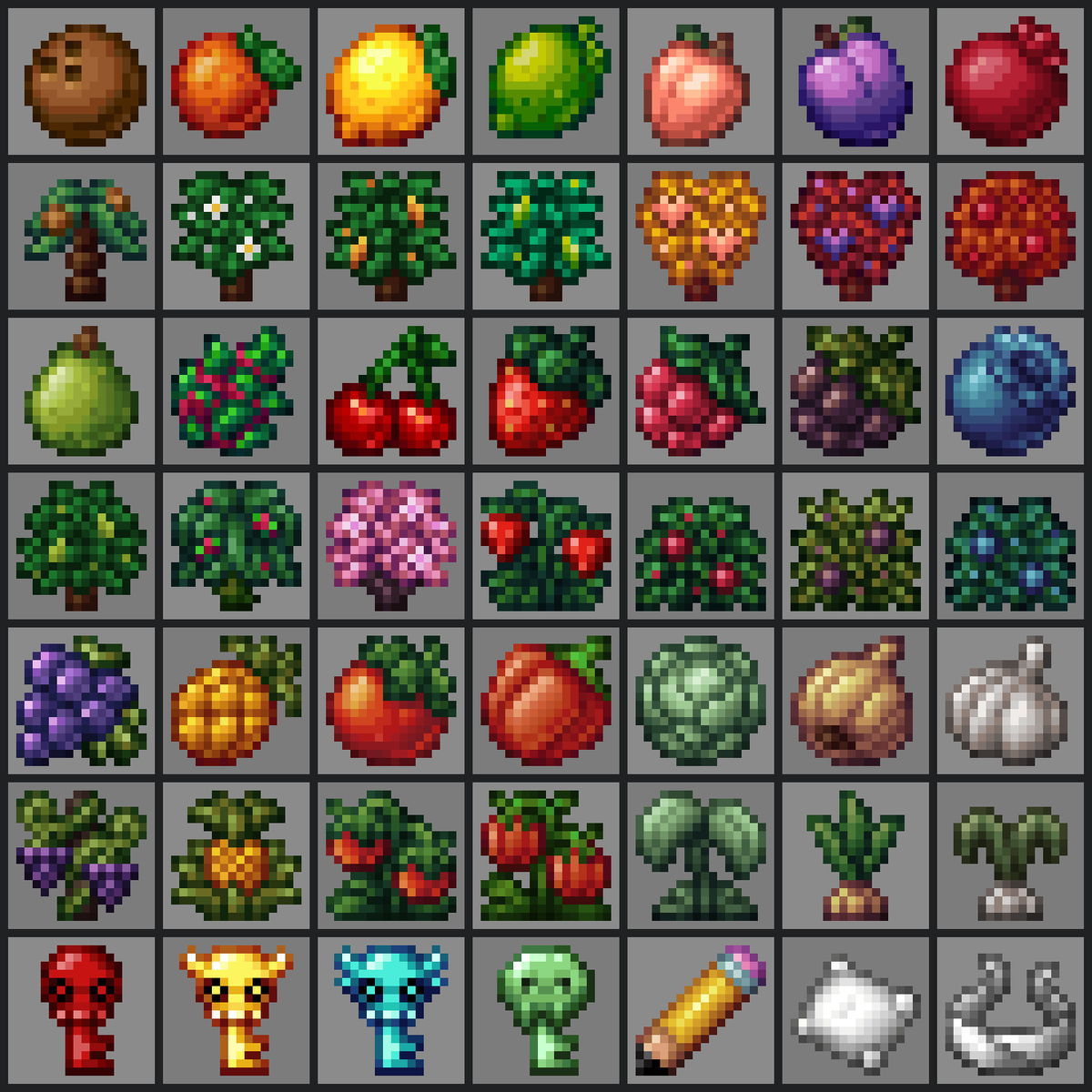 unkmeown's tweet photo. My Minecraft items pixel arts, fruity!
#Minecraft #feedthebeast #pixelart https://t.co/k10SCbhnB8
